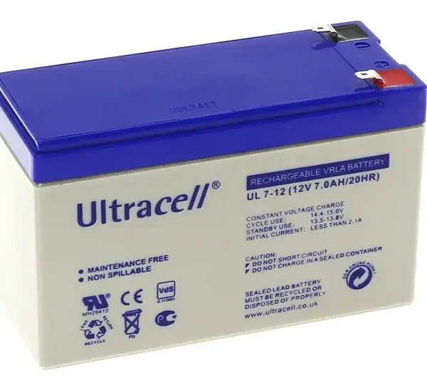 Ultracell UL7-12 12V 7Ah Sealed Lead Acid Battery