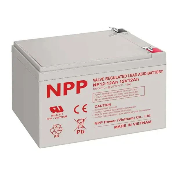 NPP NP12-12 12V 12Ah VRLA AGM Battery - Heavy-Duty Power Source