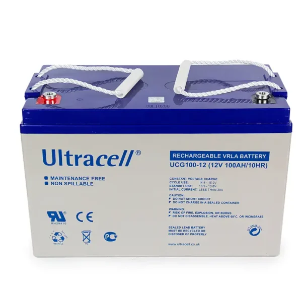 Ultracell UCG100-12 12V 100Ah Solar Series Sealed Lead Acid Battery