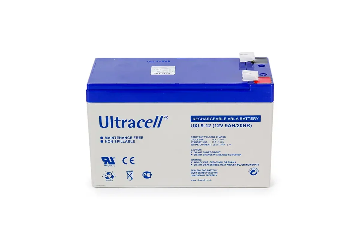 Ultracell UXL9-12 12V 9Ah Extended Life Sealed Lead Acid Battery - Image 1